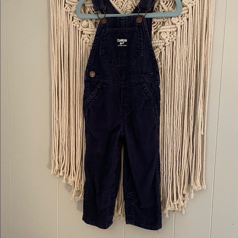 OshKosh B'gosh Dark Blue Corduroy Kids Overalls